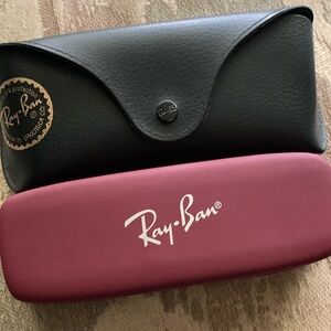 Ray-Ban Black and Burgundy Sunglasses Cases
